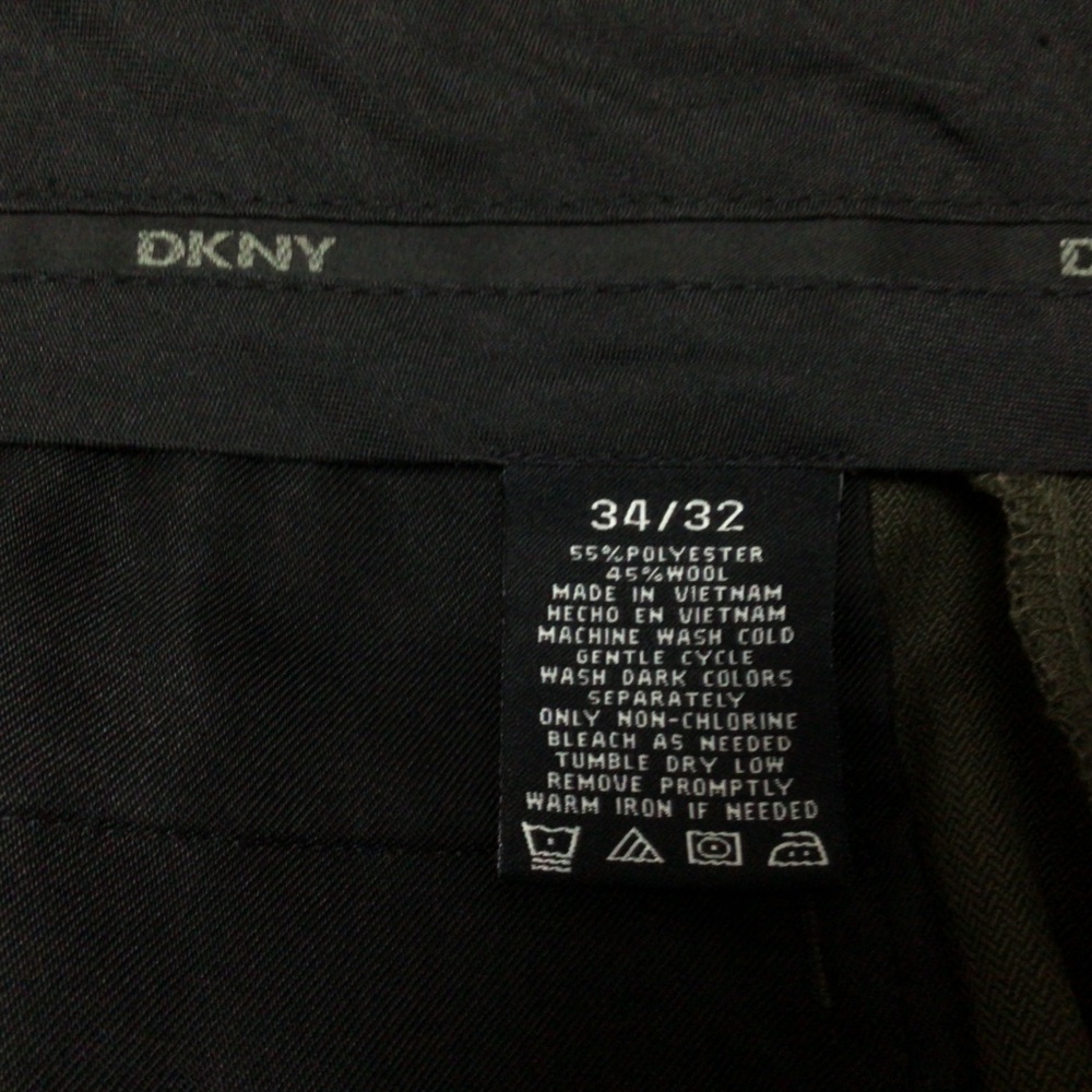 DKNY Classic Fit Wool Blend Dress Pants Size 34/32 - Picture 6 of 6